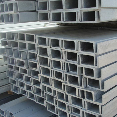 کانال فولادی گالوانیزه 12 متری ASTM SS400 50 میلی متری برای ساختار سبک