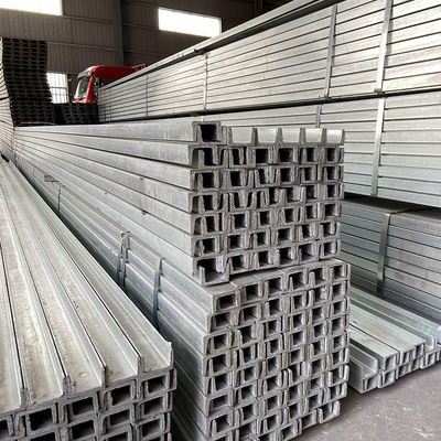 کانال فولادی گالوانیزه گرم ساختاری U Beam Steel Rod 16 Gauge