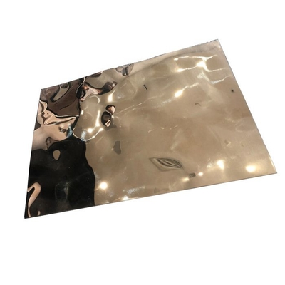 آینه ورق موج دار فولاد ضد زنگ سرد کشیده شده 0.1mm 0.5mm 1mm برای تزئین سقف