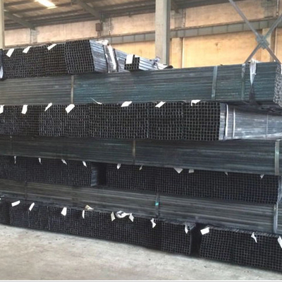 40x40 12m لوله گالوانیزه مربع مشکی فولادی Q215 بخش توخالی